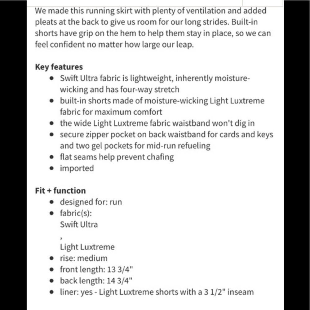 Lululemon Pace Setter Skirt - Picture 8 of 8